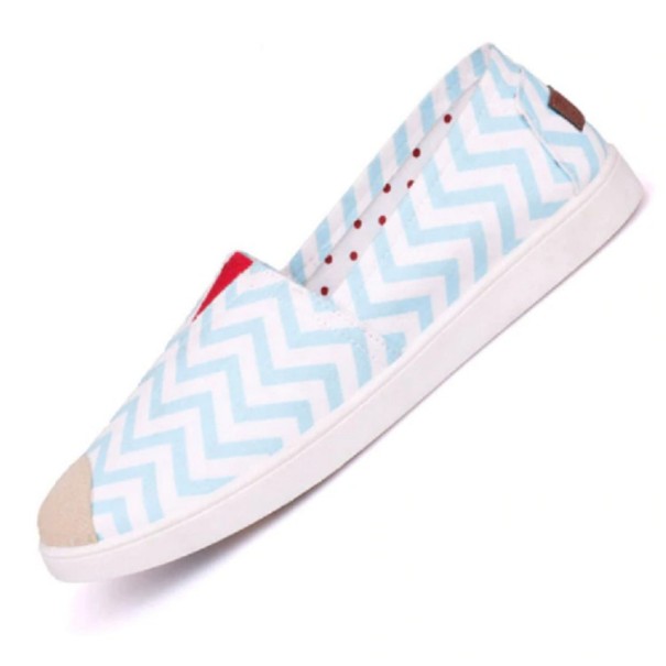 Zapatillas sin cordones para mujer con estampado azul 39