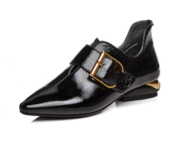 Zapatos bajos de mujer con hebilla 40