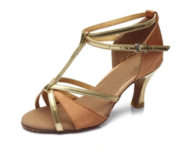 Zapatos de baile mujer 82008 marrón 40 7 cm