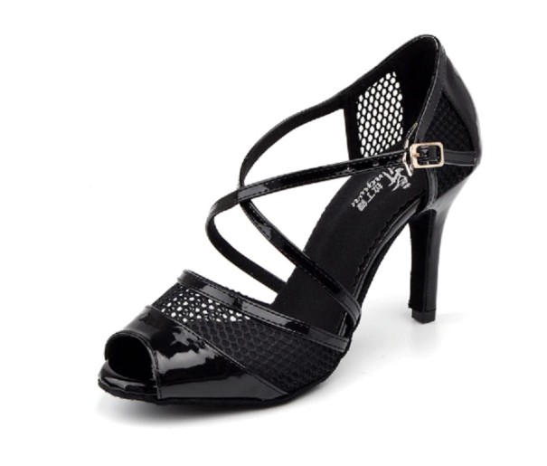 Zapatos de baile mujer A476 negro 44 8,5 cm