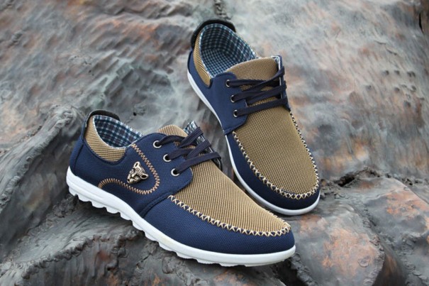 Zapatos de lona para hombre azul oscuro 48