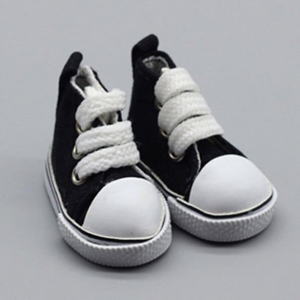 Zapatos de lona para muñeca negro
