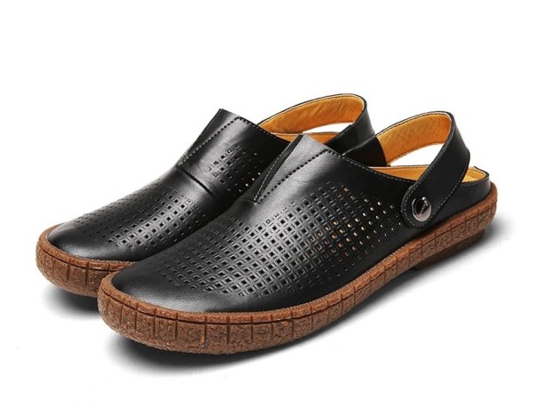 Zapatos de piel para hombre Evan negro 42