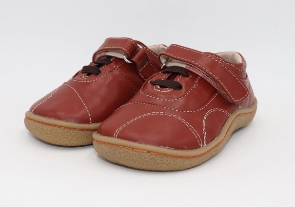Zapatos de piel para niños A427 burdeos 25