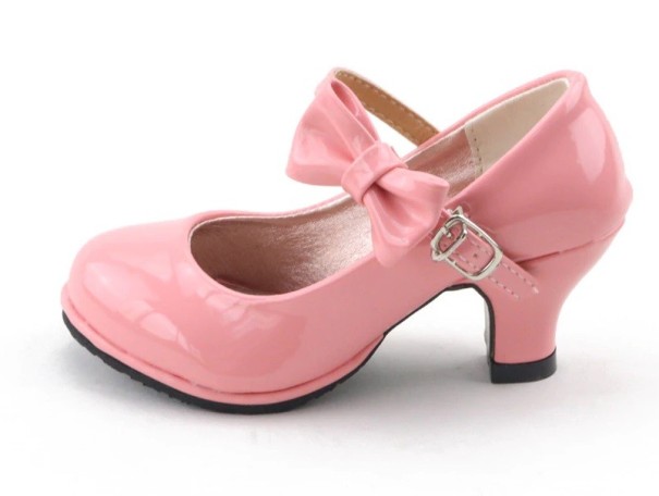 Zapatos de salón con tiras para niña A1437 rosa 33