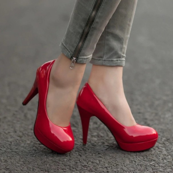 Zapatos de salón elegantes para mujer J2416 rojo 39