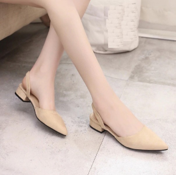 Zapatos de tacón bajo para mujer J2383 beige 37