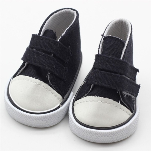Zapatos de velcro para la muñeca negro