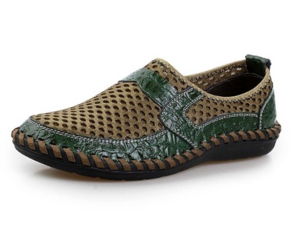 Zapatos de verano para hombre J2650 verde oscuro 40