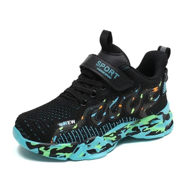 Zapatos para niños Zapatillas de running para niños Zapatillas antideslizantes para niños Zapatillas deportivas para niños negro 38
