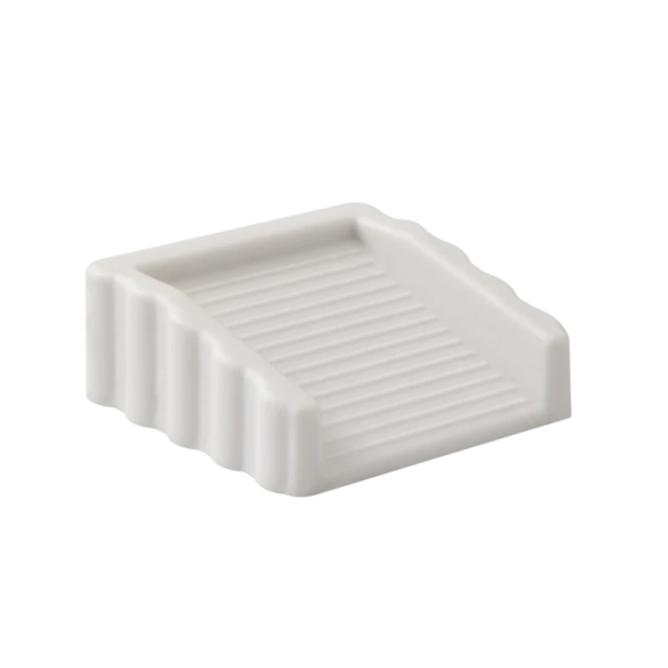 Zarăzătoare de ușă din plastic în formă de wedge 6,2 x 6,2 x 2,5 cm Blocator pentru partea inferioară a ușilor Wedge de siguranță mată alb