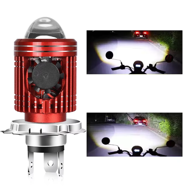 Żarówka LED H4 12V do reflektorów motocyklowych 10000 lm Wysokiej jakości światło LED do motocykli Światła dzienne i drogowe Zamiennik żarówki halogenowej zimna biel