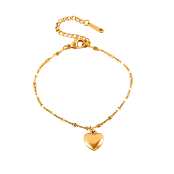 Zart minimalistisches Armband 15+5 cm Edelstahl 316 Herzmotiv Wasserdicht trendiger Damenschmuck Hochzeit Jubiläum Geschenk 1