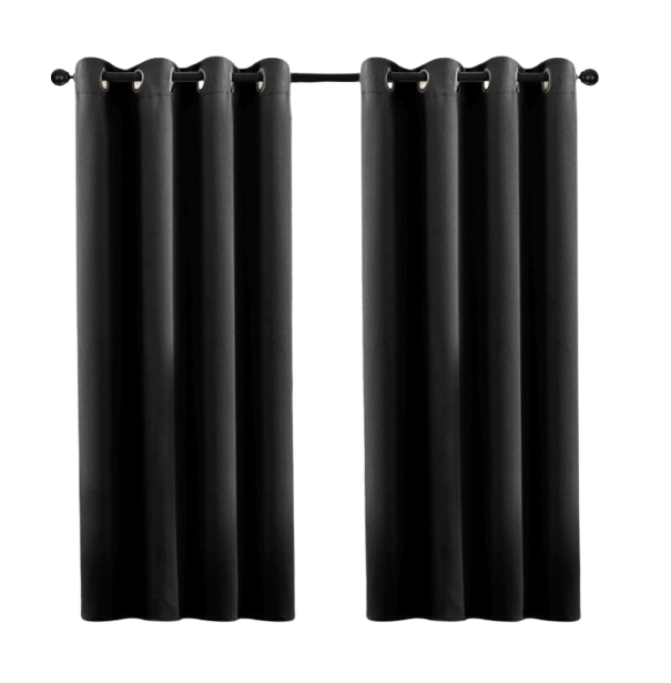 Zasłona zaciemniająca z metalowymi oczkami czarny 60 cm x 130 cm