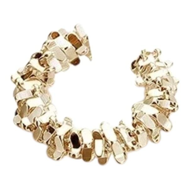 Záušnice sans perçage 1 pièce Ear cuff en étoiles irrégulières Cuivre Boucle d'oreille clip scintillante pour le cartilage doré