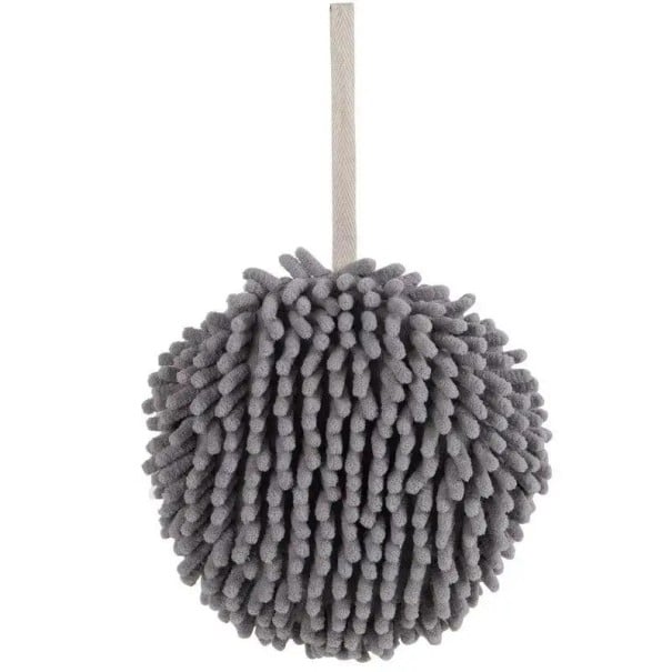 Závesná guľa na utieranie rúk 17 x 17 cm Japonský štýl Šedá farba Vysoká savosť Do kúpeľne kuchyne aj na toaletu 1