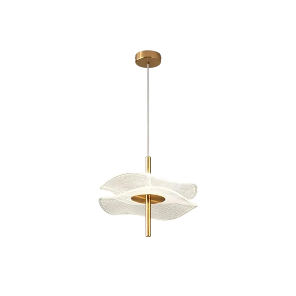 Závesné LED svietidlo zlaté akrylový list tienidlo 20 x 20 x 12 cm kábel 150 cm základňa 10 cm tri teploty svetla 6 W nad jedálenský stôl 1