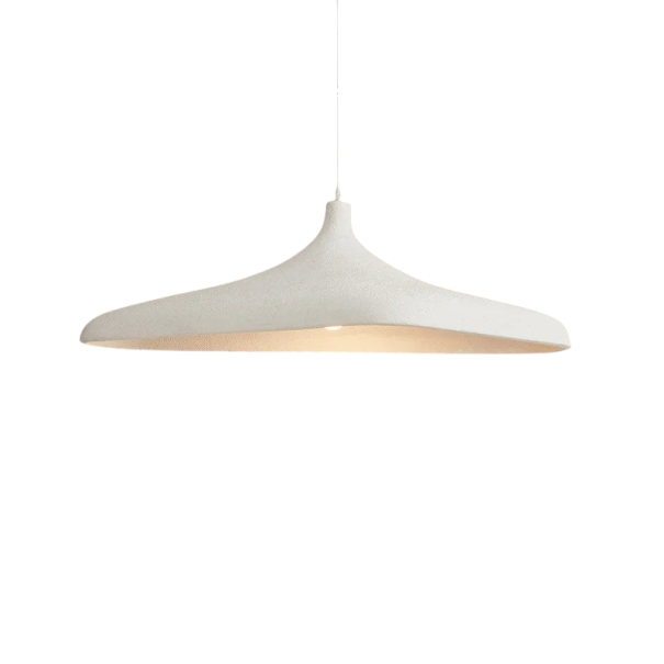 Závesné svietidlo japonský štýl plochý tanier 80 x 42 x 22 cm základňa 12 cm kábel 150 cm polymér kov LED 40 W teplé biele 3000 K E27 biela