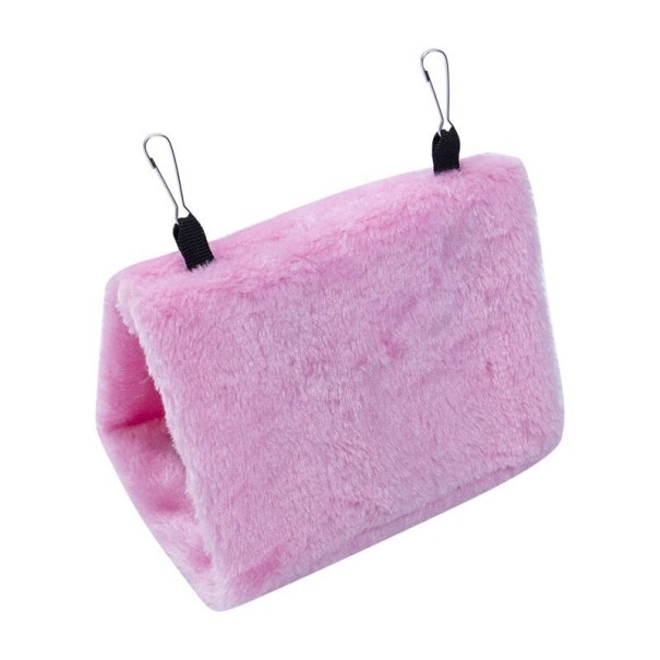 Závesný plyšový pelech do klietky ružová
