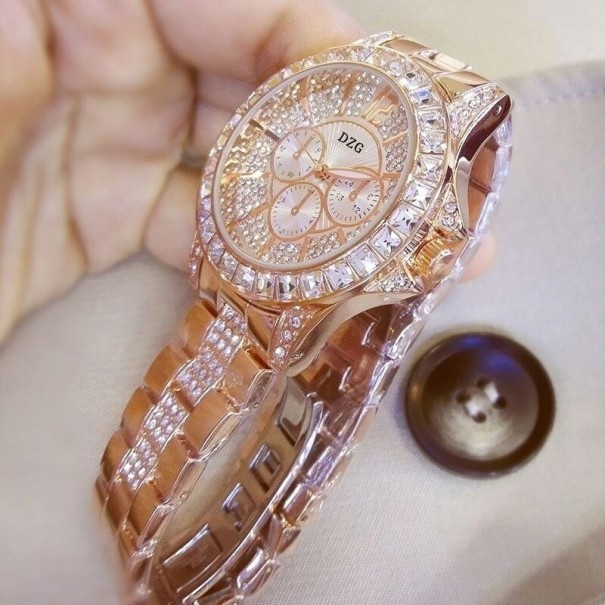 Zegarek damski T1507 stary różowy