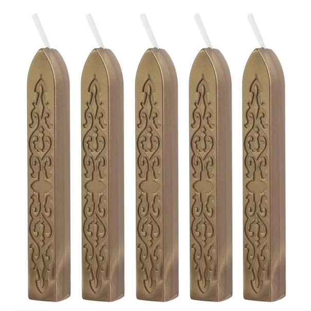 Zegellak met lont 5 stuks Gekleurde zegellak koffiekleur