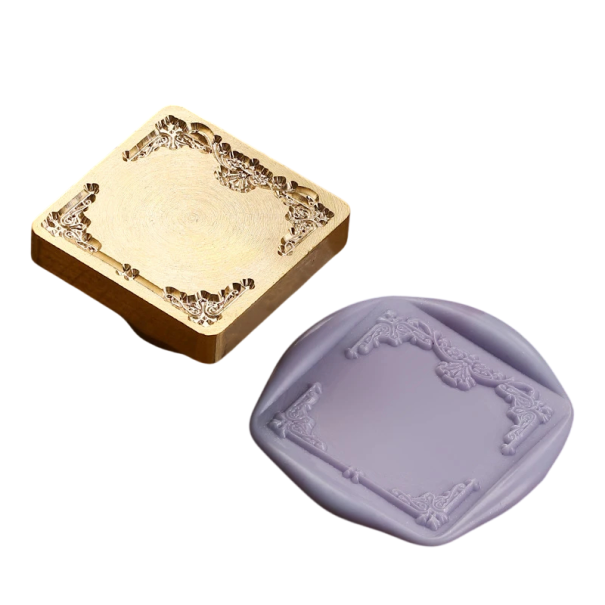 Zegelstempel 25 mm Vierkante Messing Gouden Kop Zegel voor Enveloppen en Decoraties voor Waszegelen van Aankondigingen 1