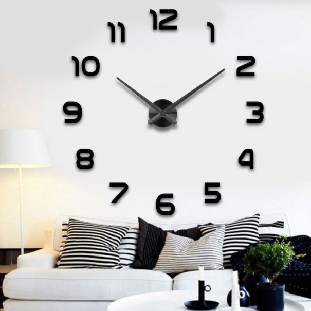 Zelfklevende wandklok G1591 zwart S