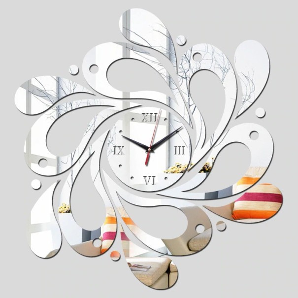 Zelfklevende wandklok G2057 zilver