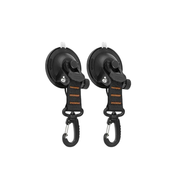 Zeltbefestigungshaken mit Saugnapf 2 Stück Tragbare Haken für Auto und Caravan Saugnapf 8 cm Aufhängehaken Länge 17 cm Campingzubehör orange