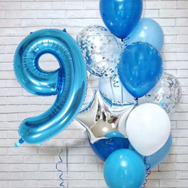 Zestaw 12 urodzinowych balonów 9