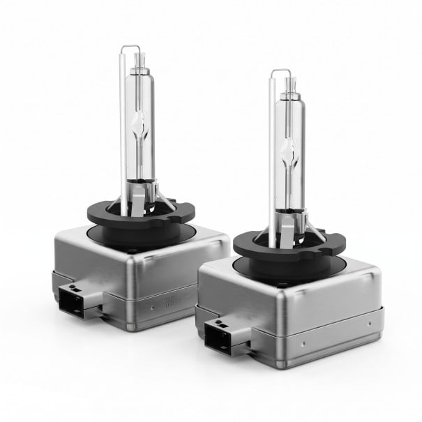 Zestaw 2 sztuk xenonowych żarówek D2S 35 W 12 V 8000 K Szklany palnik i metalowe uchwyty Białe światło z niebieskim odcieniem Do reflektorów 1