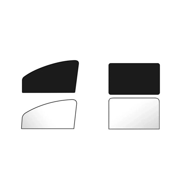 Zestaw 4 magnetycznych osłon przeciwsłonecznych do samochodu 80x5 cm i 80x50x20 cm Nieprzezroczyste dwustronne zasłony z magnesami Letnia ochrona na przednie i tylne szyby 1