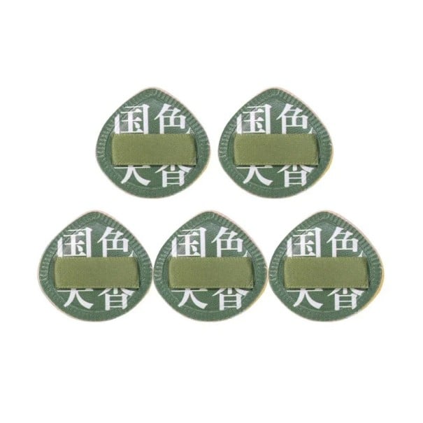 Zestaw 5 mini gąbek do nakładania na palce 3,6 x 3,5 cm Puszki kosmetyczne do precyzyjnego makijażu Korektor i makijaż Delikatne aplikatory zielony