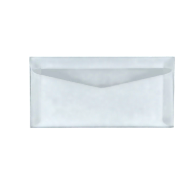 Zestaw 50 sztuk przezroczystych kopert 22 x 11 cm półprzezroczysty papier samoprzylepna klapa koperty na życzenia zaproszenia 1