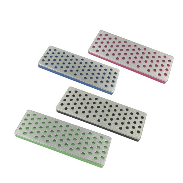 Zestaw diamentowych ostrzy do snowboardów o różnej gradacji 4 szt. 7 × 2,5 cm diamentowy kamień szlifierski do serwisowania i konserwacji krawędzi snowboardu 1