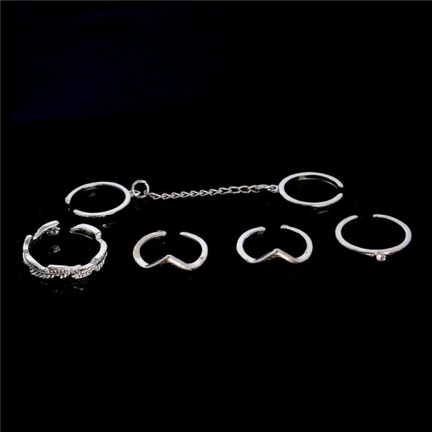 Zestaw pierścionków damskich - 6 szt srebrny