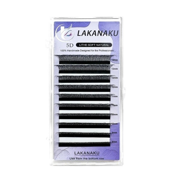 Zestaw sztucznych rzęs w kształcie litery W. Jakość kleju 5D Rzęsy D 0,07 mm Naturalny wygląd Czarne sztuczne rzęsy 10 mm