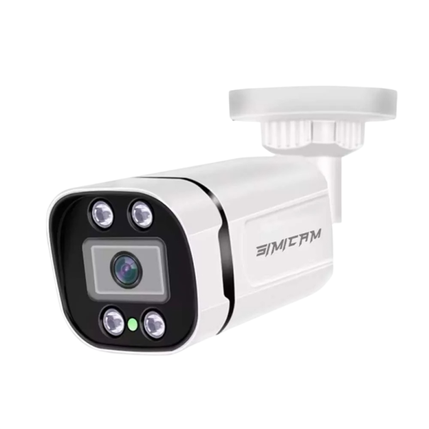 Zewnętrzna kamera bezpieczeństwa z nocnym widzeniem 4MP 8MP 3840p HD obiektyw 2,8 mm DC 12V biała wodoodporna kamera do monitorowania domu 1