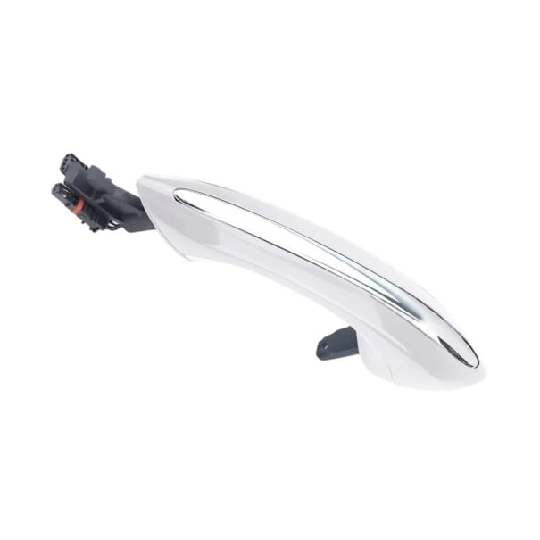 Zewnętrzna klamka drzwi przednia lewa z PKE Comfort Access i chromową listwą do BMW serii 5 F10 F07, 6 F06 F12 F13, 7 F01 F02, M5, M6 biały