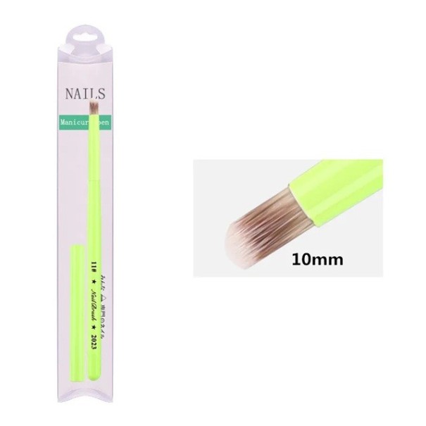 Zielony kosmetyczny pędzelek NailBrush 2023 10 mm do malowania paznokci, eleganckie wzory, delikatne rysunki, sztuka paznokci dla profesjonalnego i domowego użytku 1