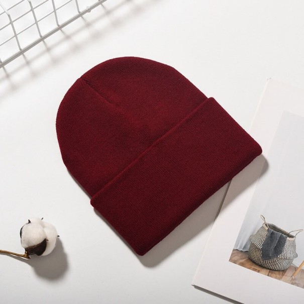 Zimné čiapky beanie vínová