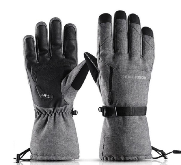 Zimné cyklistické rukavice sivá XL
