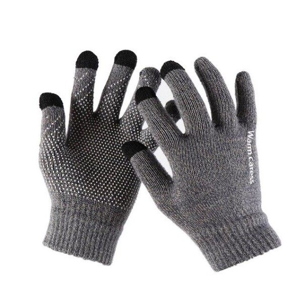 Zimné rukavice dotykové sivá