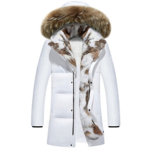Zimní bunda s kožíškem F1071 bílá XXL