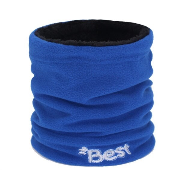 Zimní nákrčník s nápisem modrá