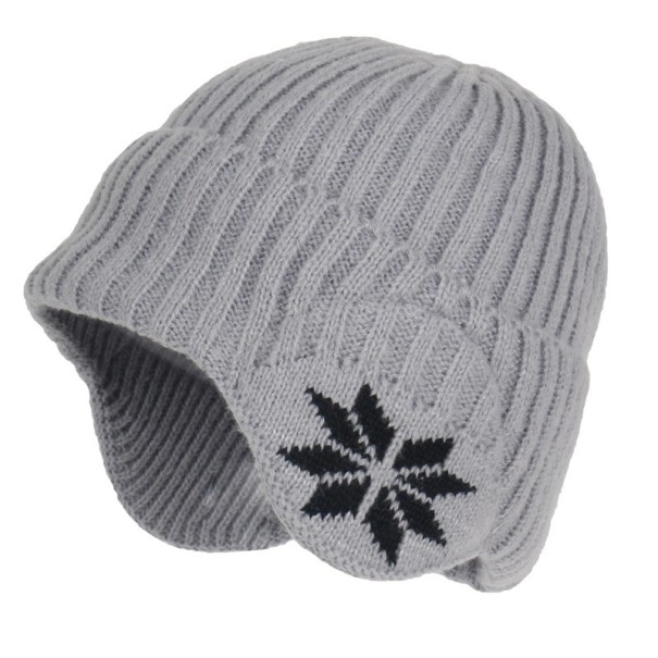 Zimní pletená čepice s plyšem a chrániči sluchu Unisex akrylová čepice na kolo Hřejivá outdoorová vlněná čepice pro muže i ženy Zesílený vnitřek šedá