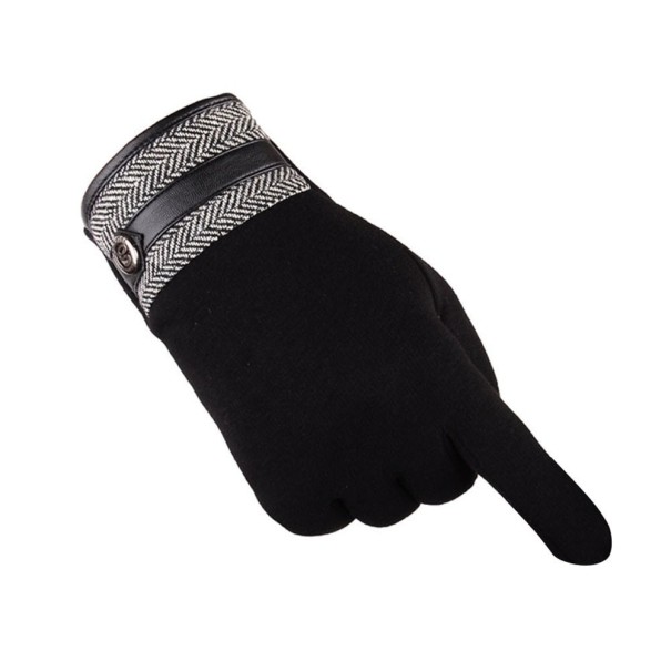Zimowe bawełniane rękawiczki męskie czarny