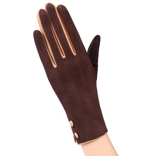 Zimowe rękawiczki damskie A1 brązowy