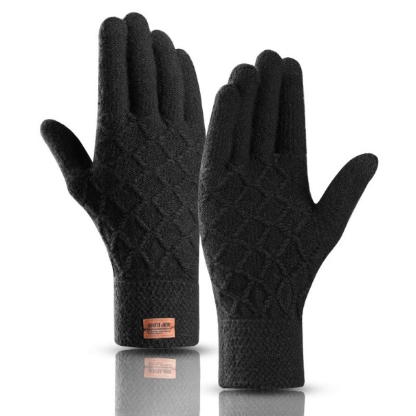 Zimowe rękawiczki męskie A1 czarny