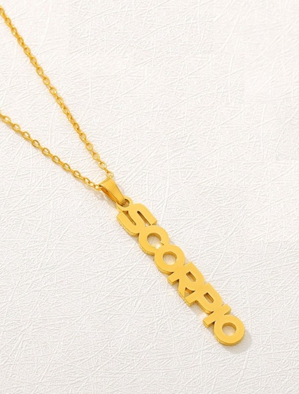 Zodiac-halsband för kvinnor guld 10
